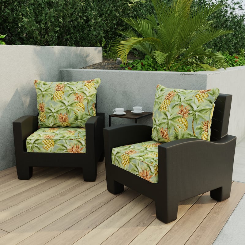 24" x 47" Outdoor Deep Seat Cushion Set with Welt - 46.5'' L x 24'' W x 6'' H