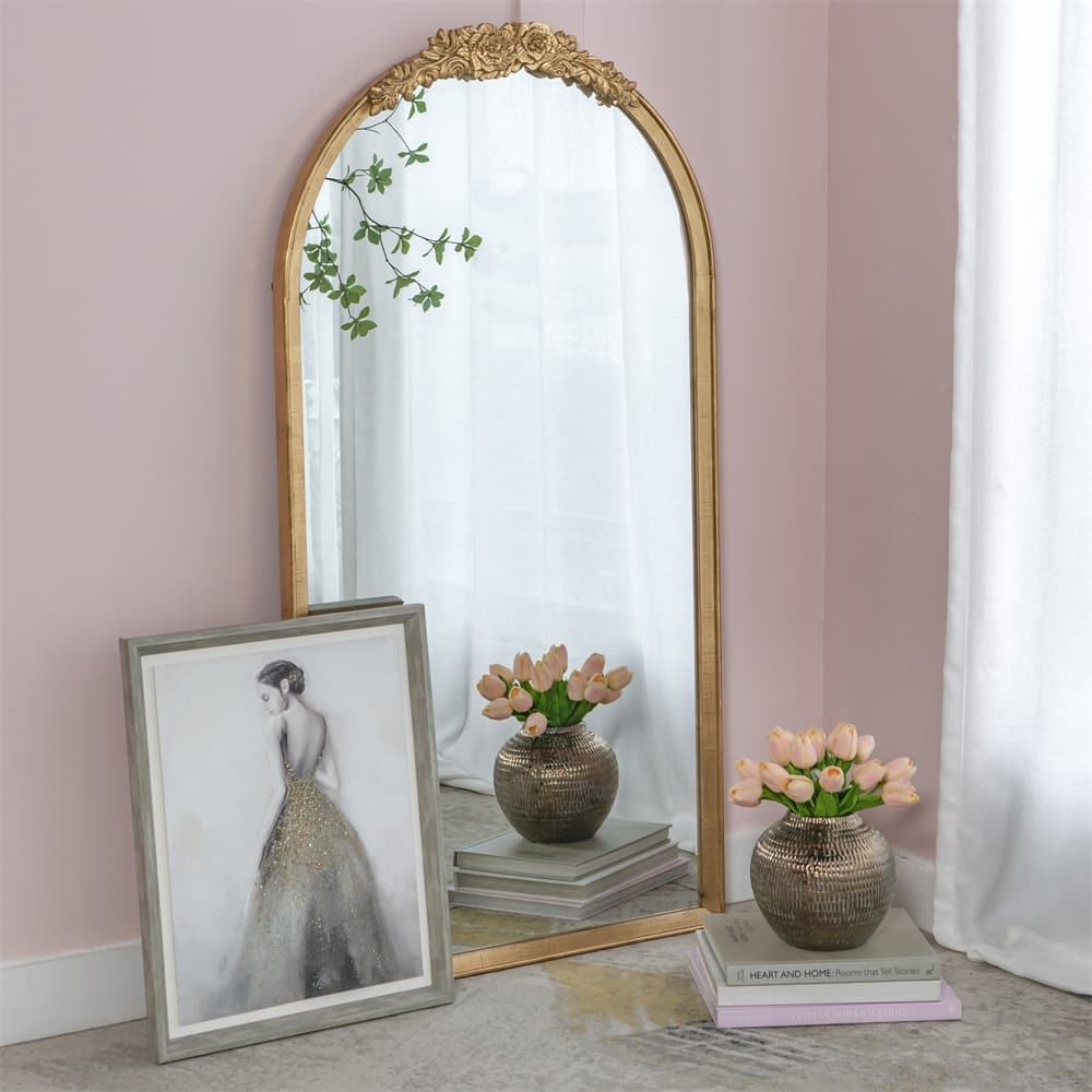 Wood Floor Mirror Full Body Mirror Dressing Make up Mirror