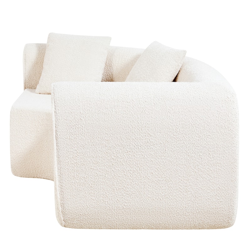 Christopher Knight Home - Curved Modular 110" Upholstered Sectional Sofa