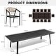 preview thumbnail 2 of 28, 9/11/13-Piece Patio Dining Set Outdoor All-Weather Aluminum Dining Table and Woven Twist Wicker Stackable Chairs