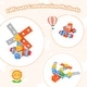 preview thumbnail 7 of 15, Multi-Color Pretend Play Workbench Tools Set with 1 Bottom Storage Shelf - 18" x 14.5" x 28.5"