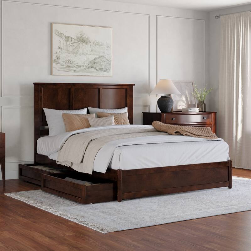 Felicity Platform Bed with Panel Footboard and Storage Drawers