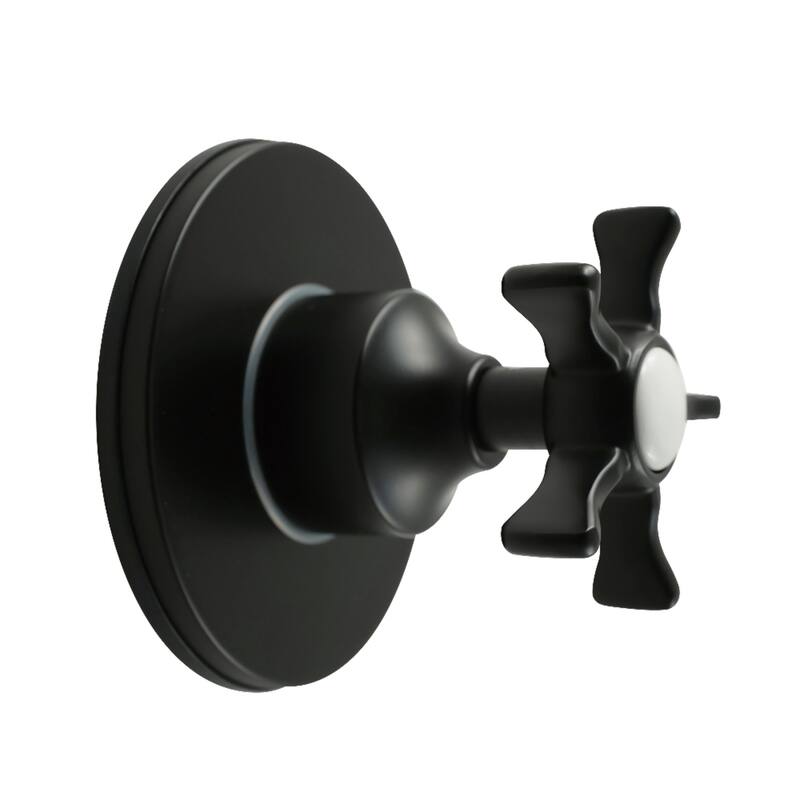 Hamilton Single-Handle Three-Way Diverter Valve with Round Trim Kit - Matte Black