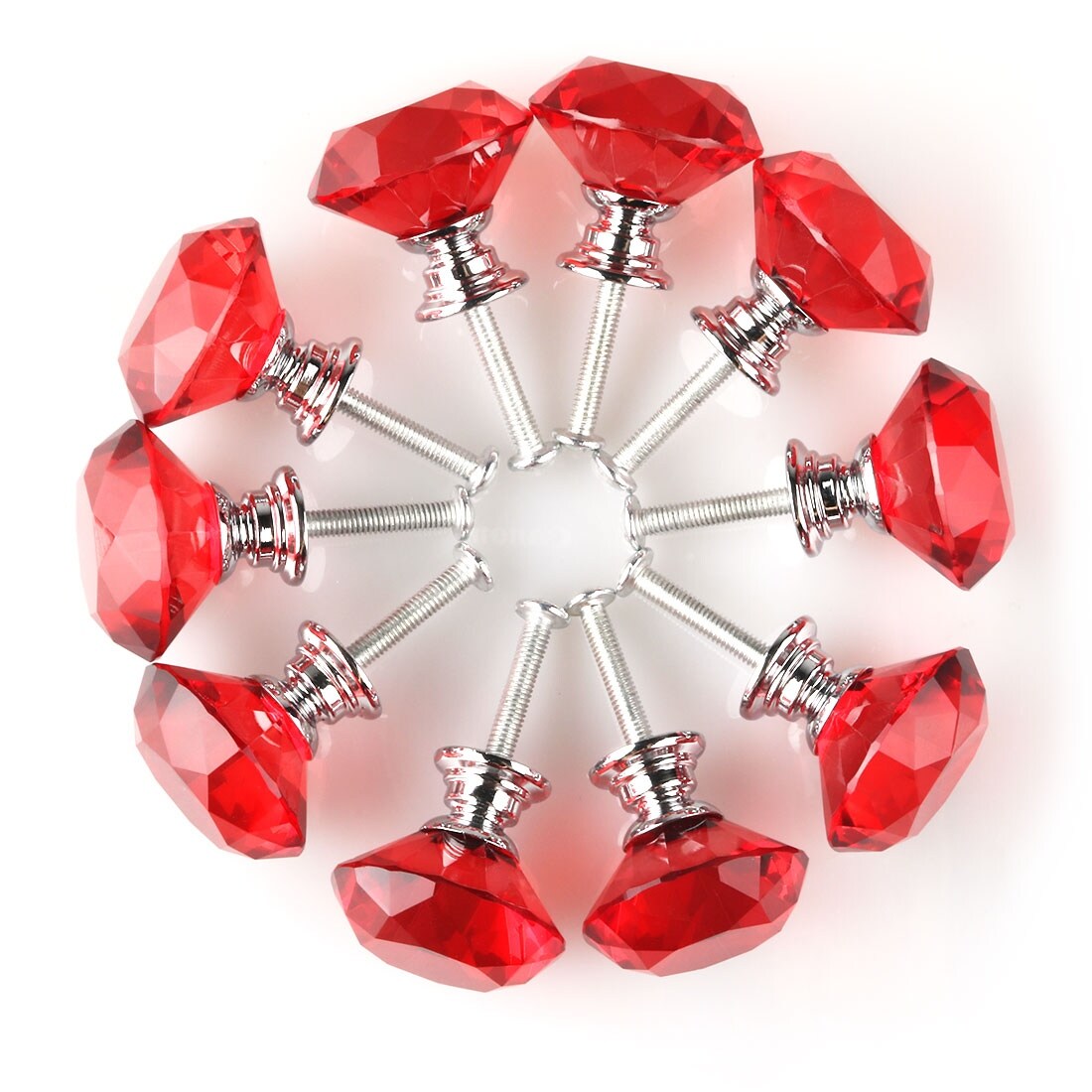 Shop 1 18 Clear Crystal Glass Diamond Shaped Drawer Knobs Cabinet