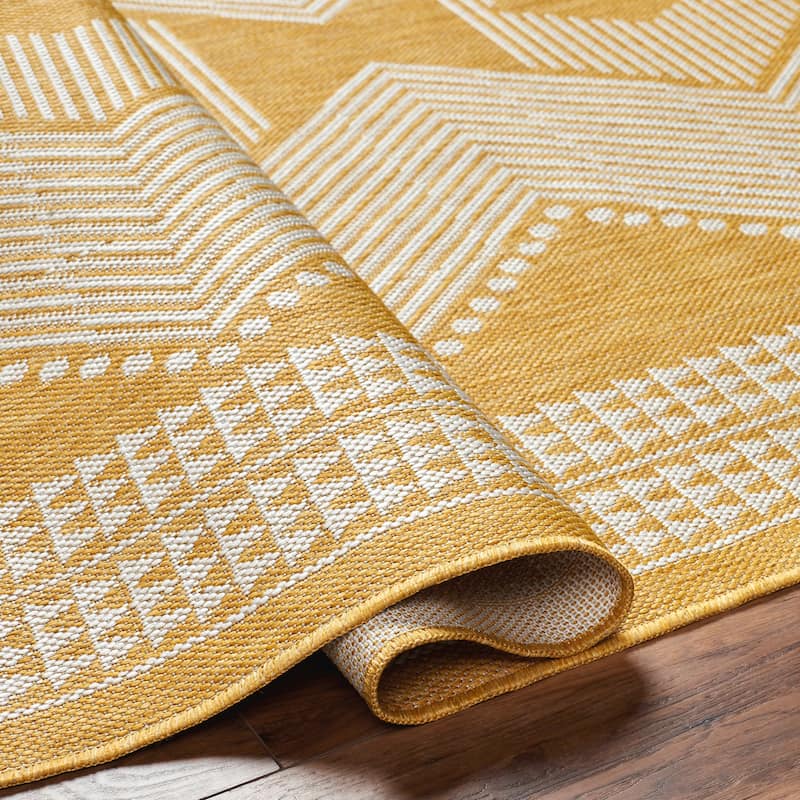 Livabliss Long Beach Outdoor Safe Boho Stripe Area Rug
