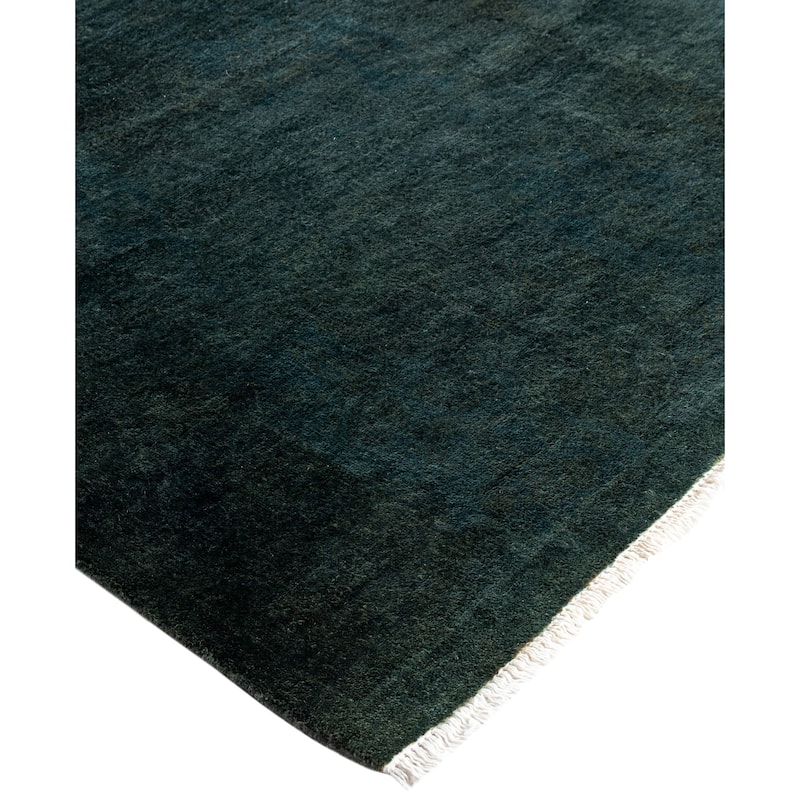 Overdyed One-of-a-Kind Hand-Knotted Area Rug - Green - 3' 2" x 5' 0"