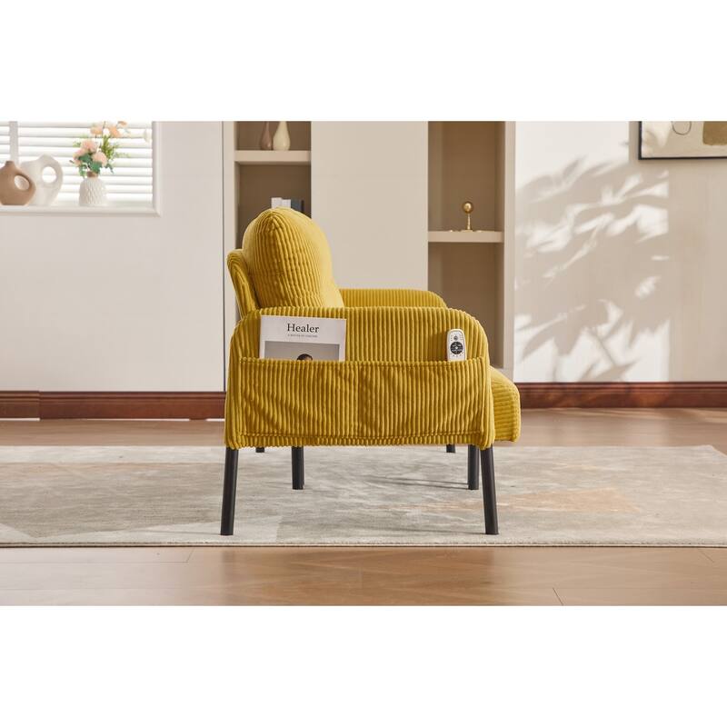 Oversized Loveseat, Modern & Plush Double-seater Sofa, Corduroy Upholstered Couch
