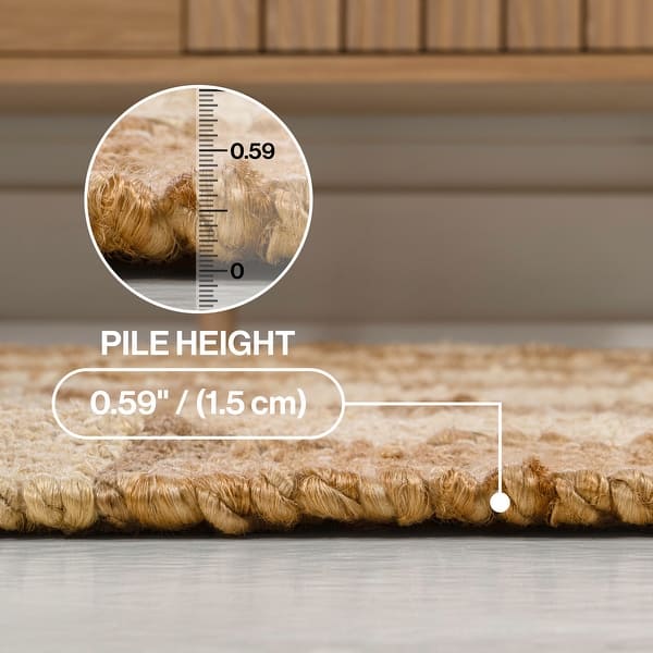 dimension image slide 0 of 4, JONATHAN Y Theo Modern Farmhouse Woven Jute Checkerboard Area Rug