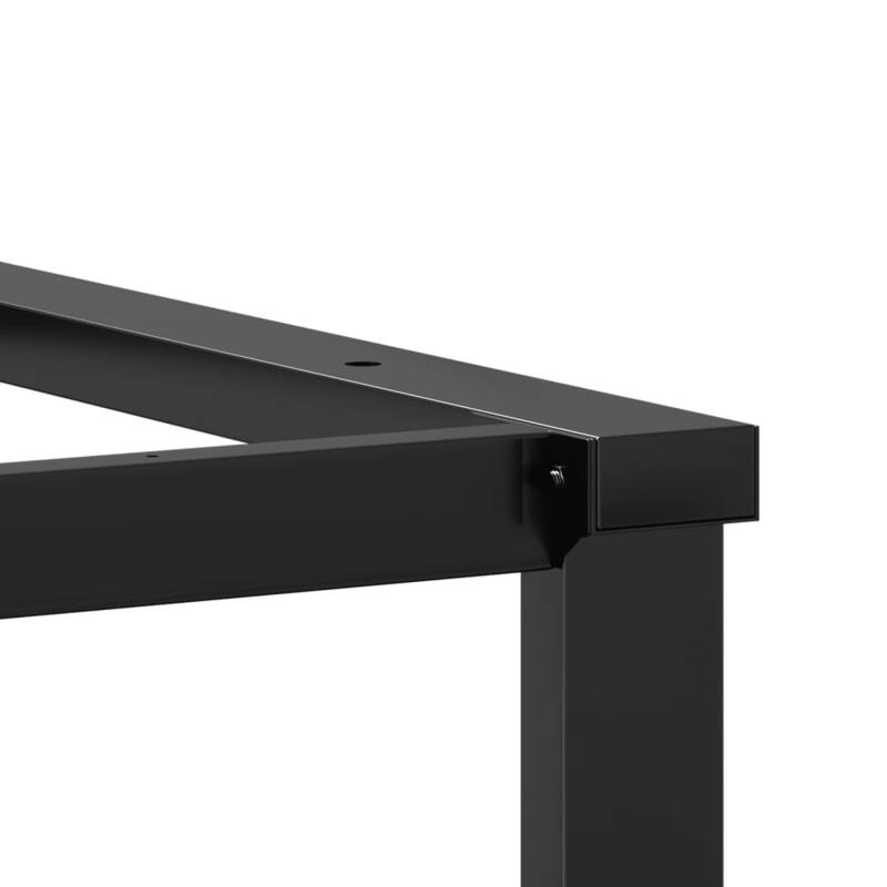 vidaXL Dining Table Leg Black Powder-coated steel Medium Industrial - 23.6 x 47.2 x 28.7 in