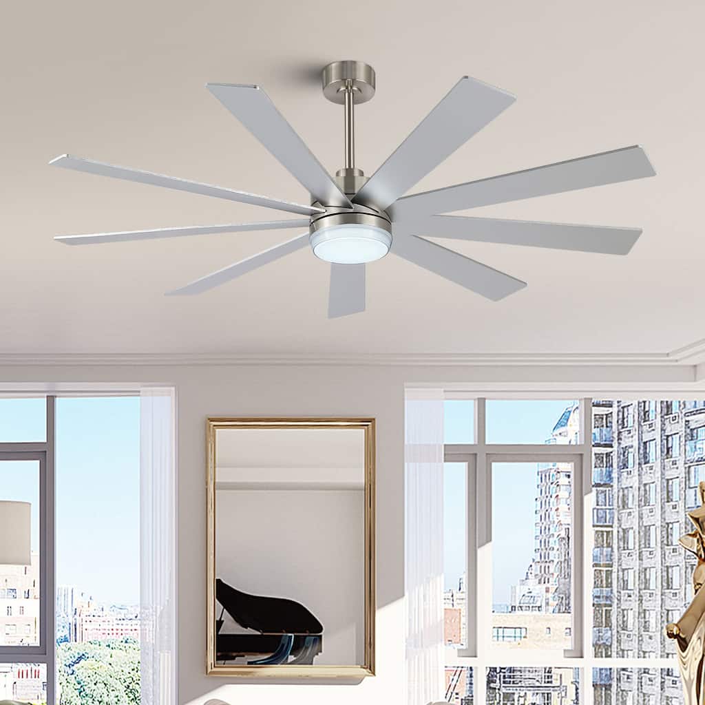 WINGBO 65/72/84" DC Motor LED Ceiling Fan with Remote Control