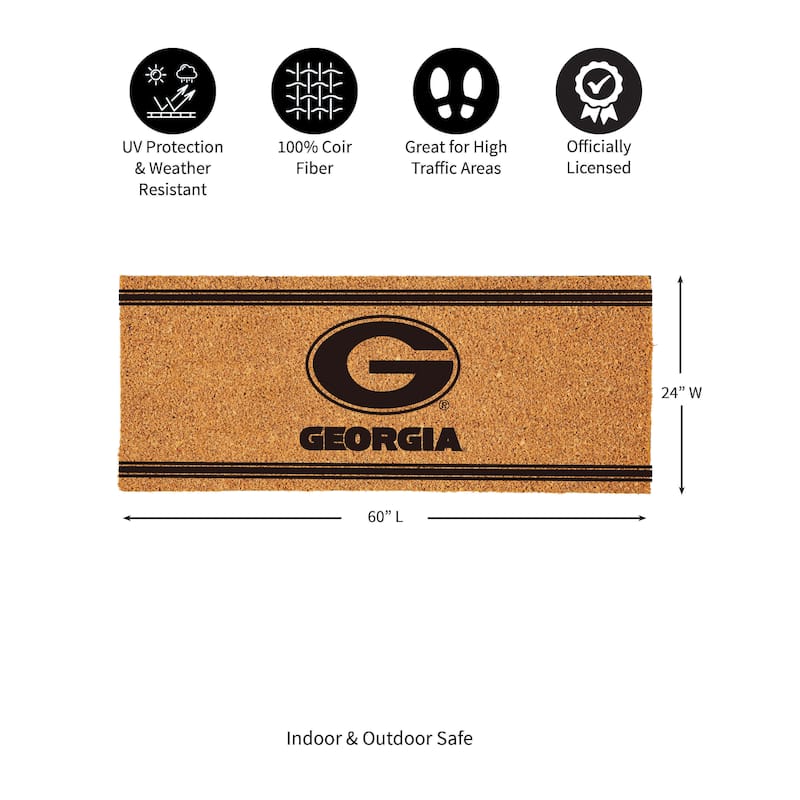University of Georgia Monochrome Indoor/Outdoor Coir Door Mat