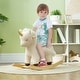 preview thumbnail 9 of 8, Rocking Horse, Plush Ride on Unicorn with Realistic Sound, Wooden Base, Toddler Rocking Horse for 2-4 Years, White