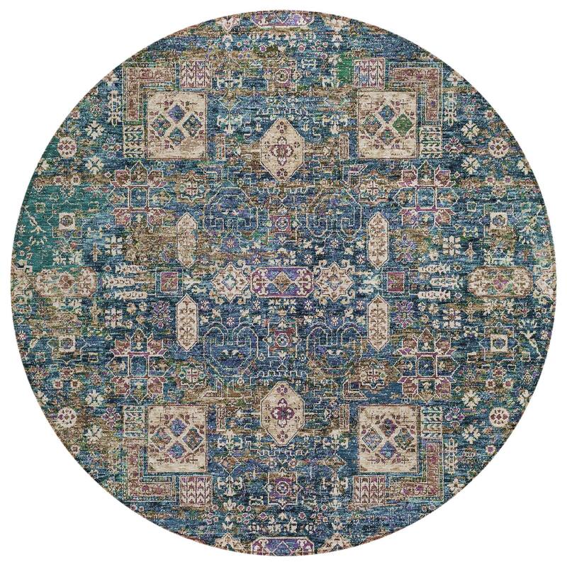 HomeRoots Oriental Transitional Rectangle Outdoor Rug