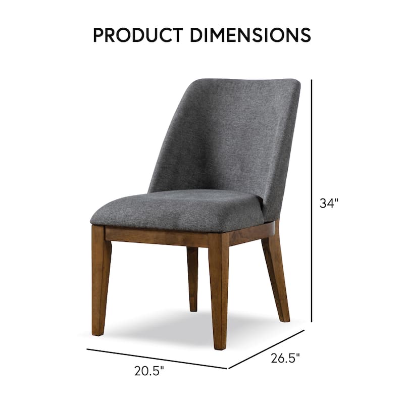 Furniture of America Leopold Rounded Solid Wood Dining Chairs (Set of 2)