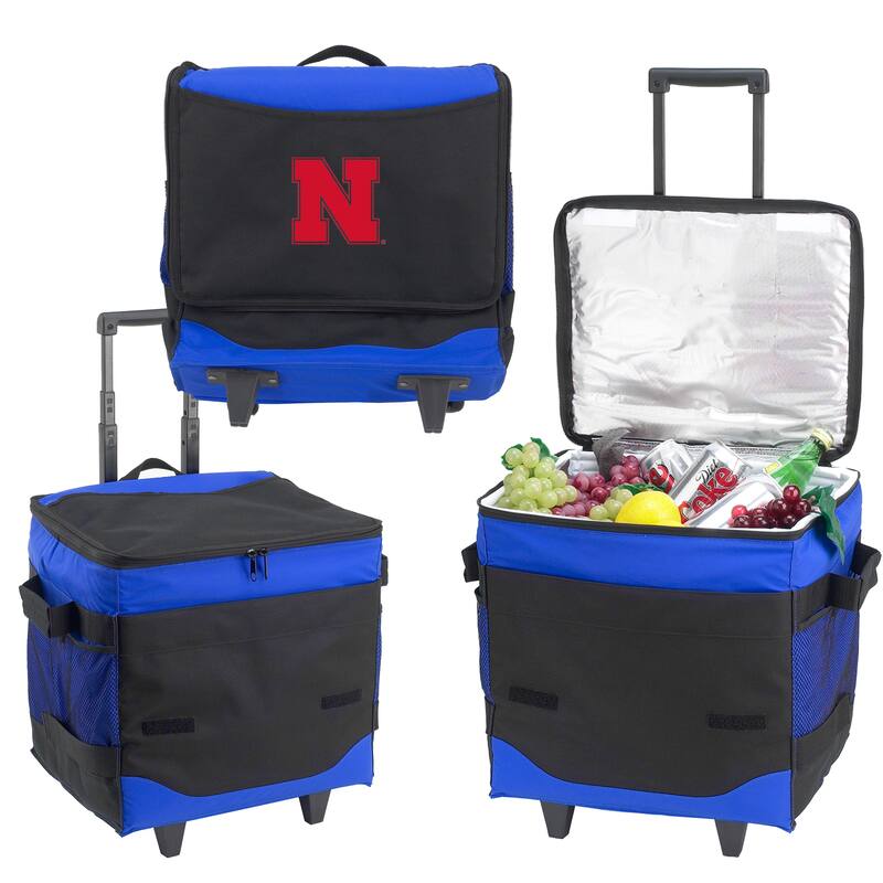 NCAA Nebraska University Cornhuskers 32 Can Collapsible Rolling Cooler