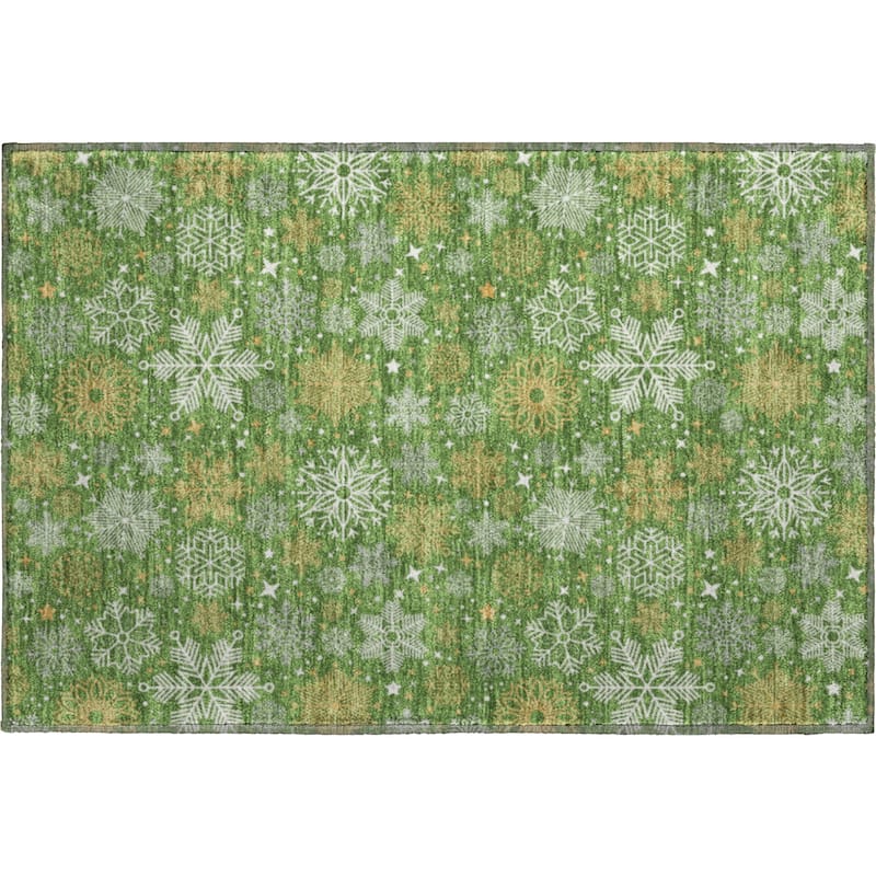 Premium Washable Super Soft Winter Snowflake Mayfield Rug