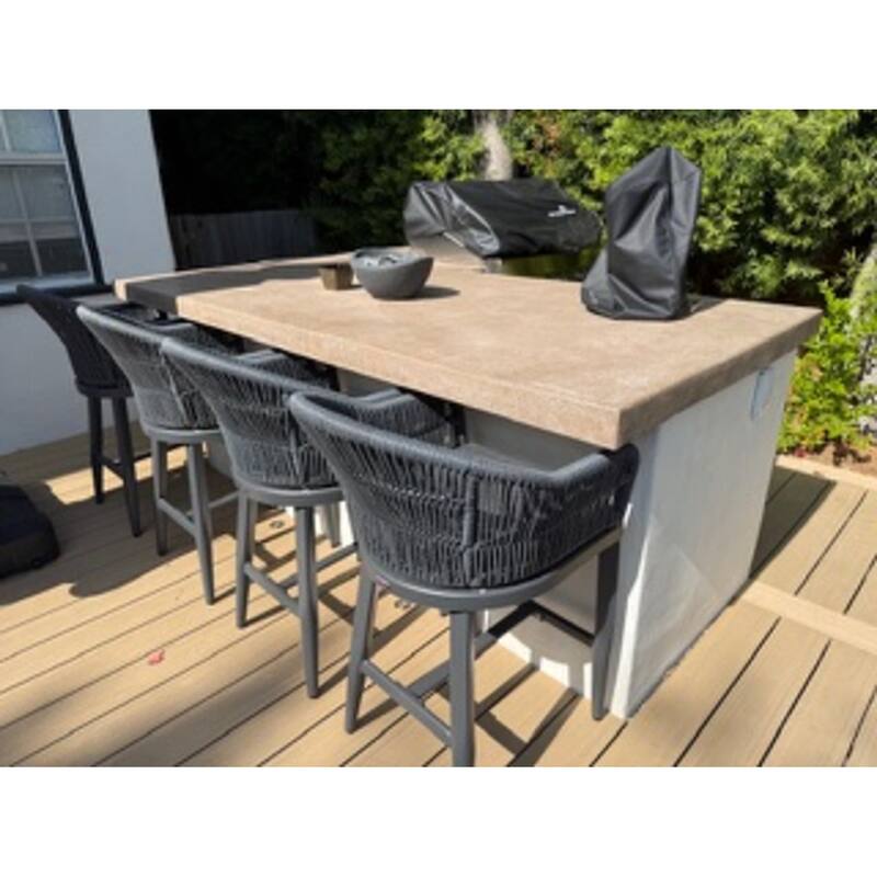 PURPLE LEAF Rattan Barstools Modern Wicker Dining Chairs Set of 2 Counter Stools with Cushion and Back Outdoor Bar Stools