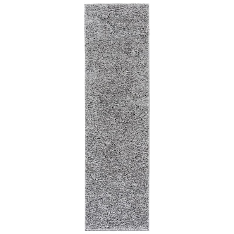 SAFAVIEH Everett Shag Rovena 1-inch Thick Rug - 2'3" x 8' Runner - Grey