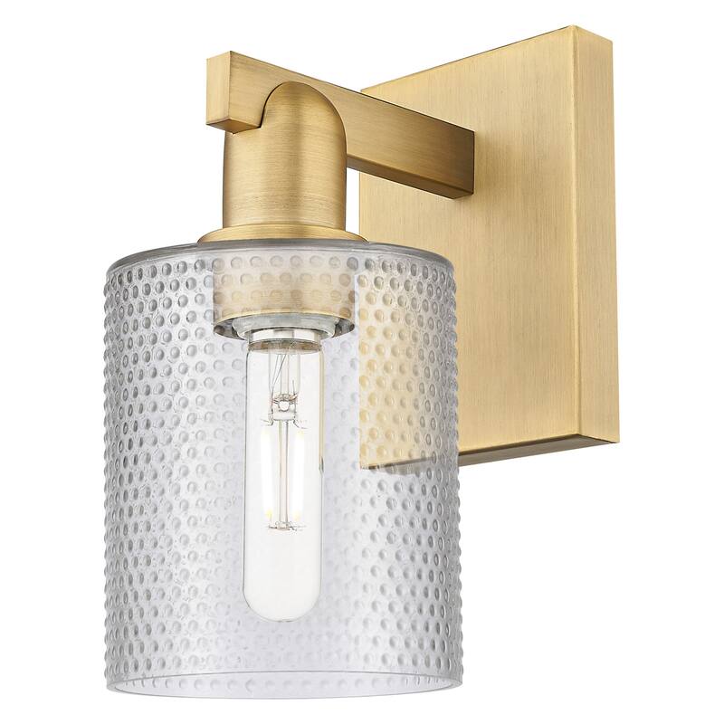 Innovations Lighting 716-1W-11-5 Cobbleskill Sconce Cobbleskill 11" - Brushed Brass / Clear