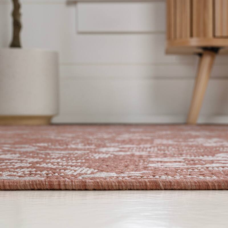 JONATHAN Y Maribel Traditional Mediterranean Tile Design Indoor/Outdoor Area Rug