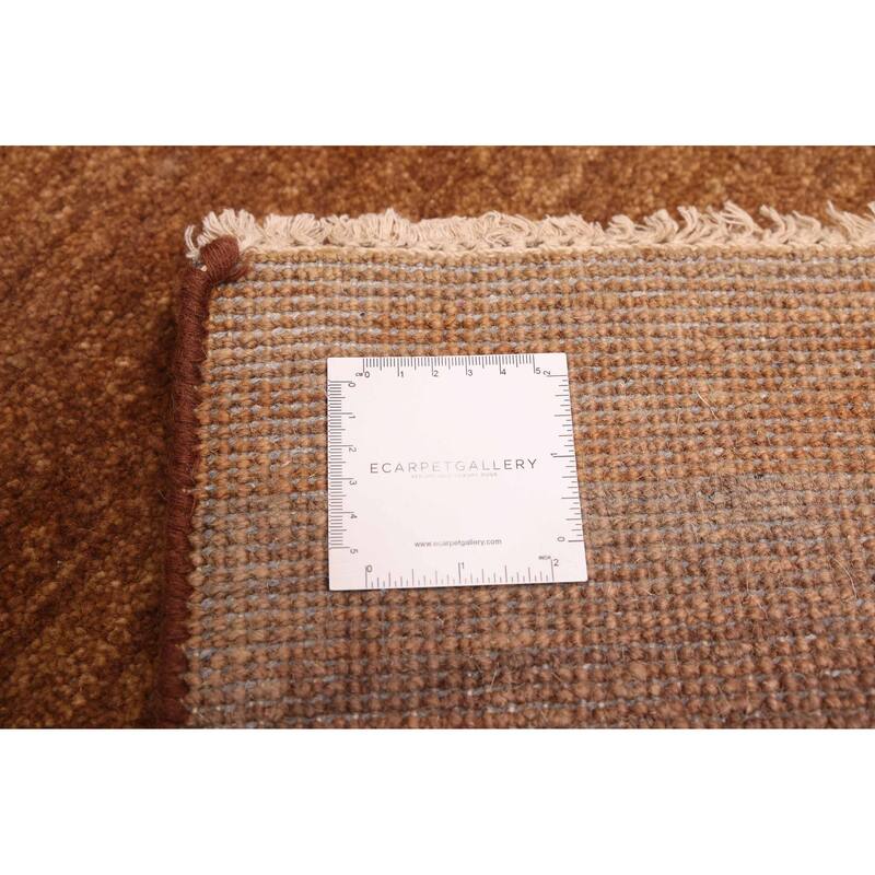 ECARPETGALLERY Hand-knotted Pak Finest Gabbeh Brown Wool Rug - 4'0 x 6'0