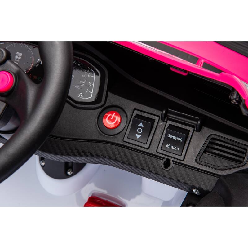 Remote Control Kids Ride On Car, 12V Battery Powered with Music, Lights, and Openable Doors