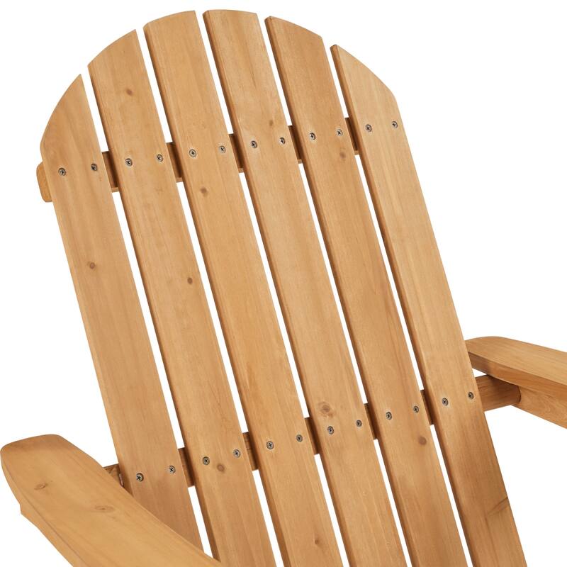 Yaheetech 2-piece Folding Adirondack Chair Solid Wood Garden Chair Weather Resistant