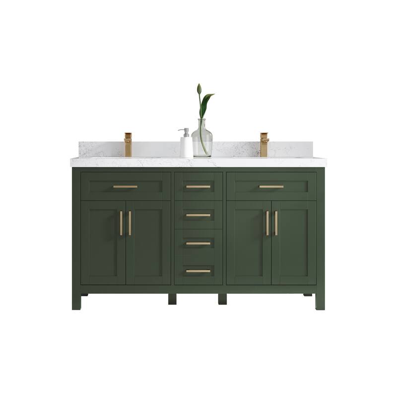Willow Collections 60 in. W x 22 in. D Cambridge Double Sink Bathroom Vanity with Countertop