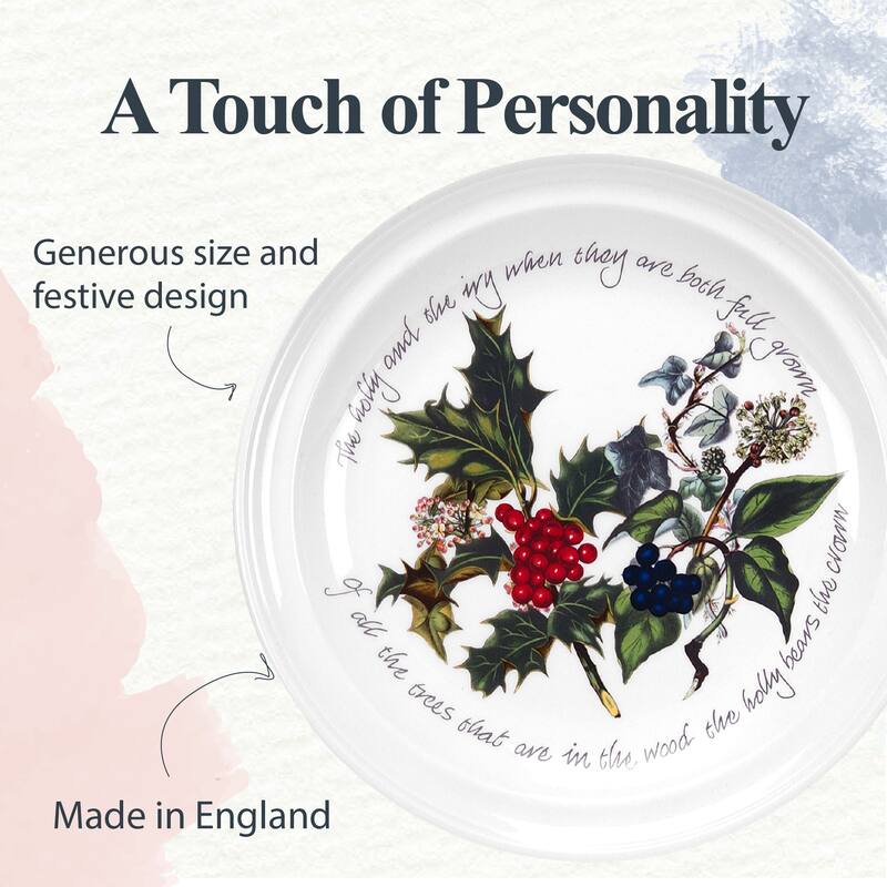 Portmeirion Christmas The Holly and Ivy Set of 4 Plates