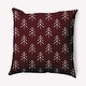 preview thumbnail 1 of 15, Patterned Trees Winter Soft Spun Polyester Decorative Throw Pillow 16 x 16 - Christmas Burgandy