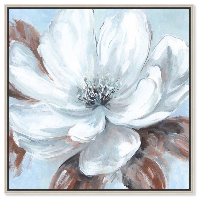 Delicate Blooms I Canvas by Art Remedy - 16" x 16" - Silver