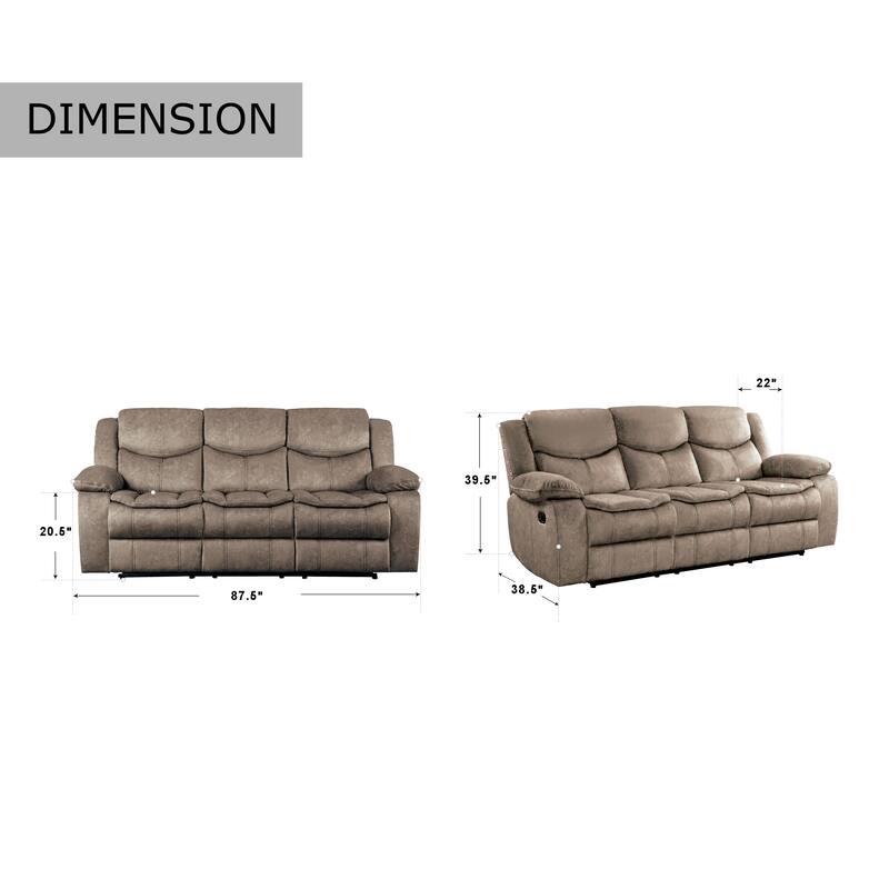 Ember Double Reclining Sofa