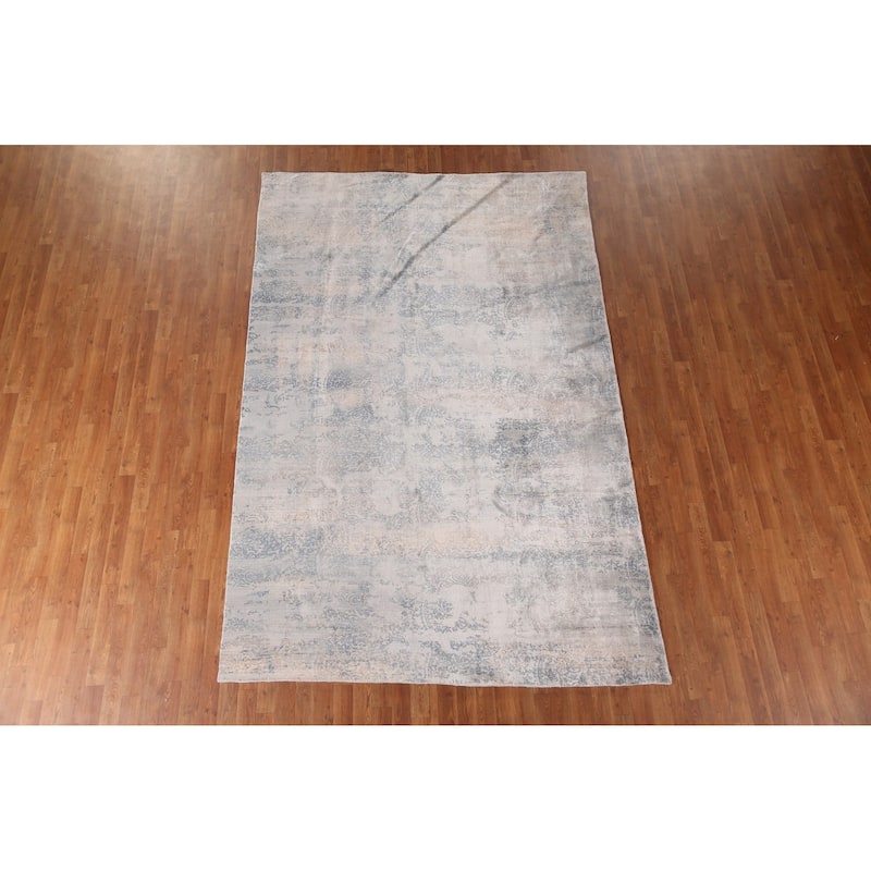 All-Over Abstract Modern Area Rug Handmade Wool Carpet - 6'6" x 9'10"