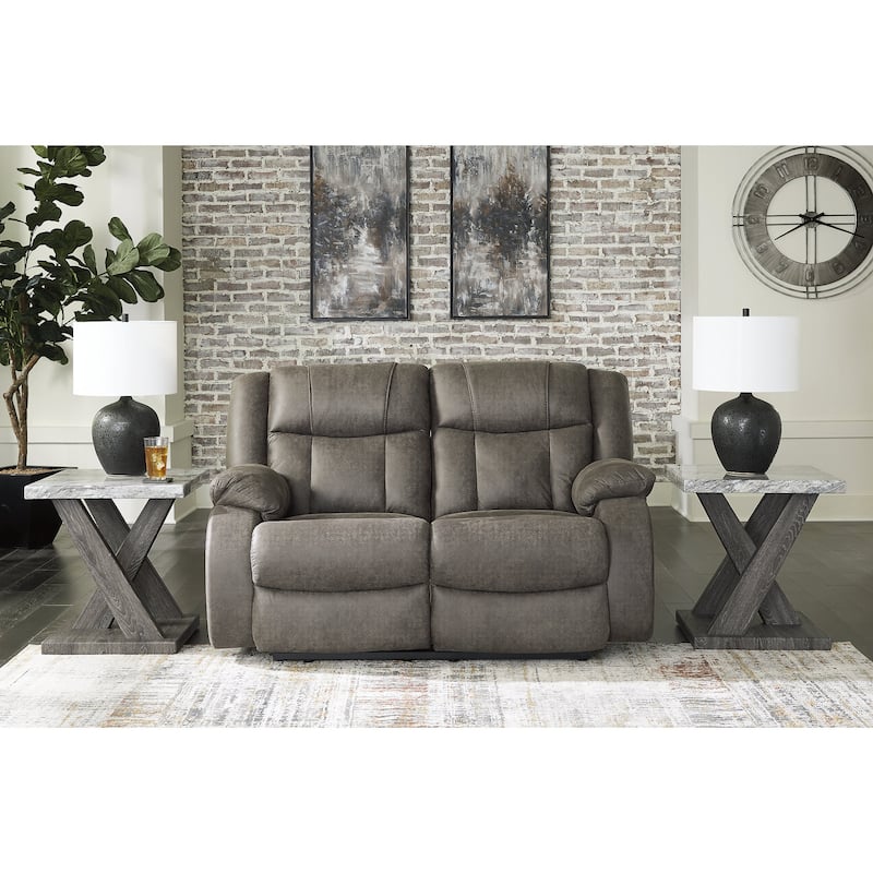 Signature Design by Ashley First Base Gray 2-Piece Upholstery Package - 86" W x 40" D x 41" H
