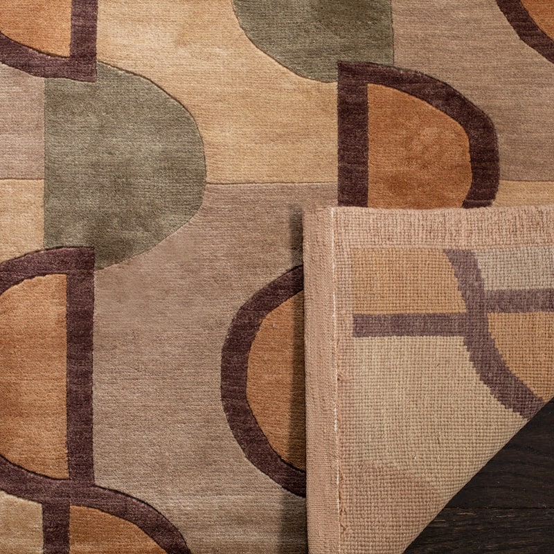 SAFAVIEH Couture Hand-knotted Tibetan Yusrah Modern Wool Rug