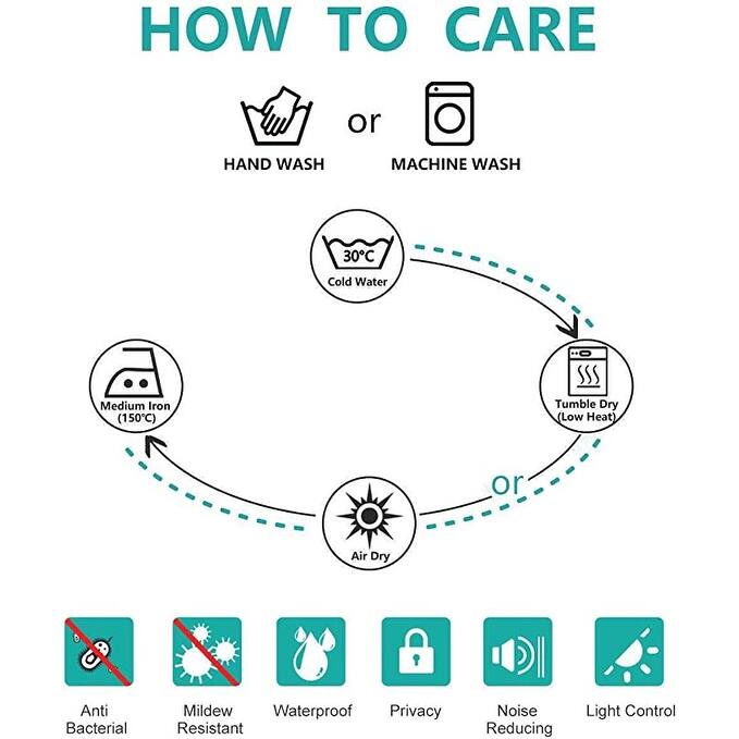 DCP Indoor/Outdoor Blackout Curtains Thermal Privacy Window Panel