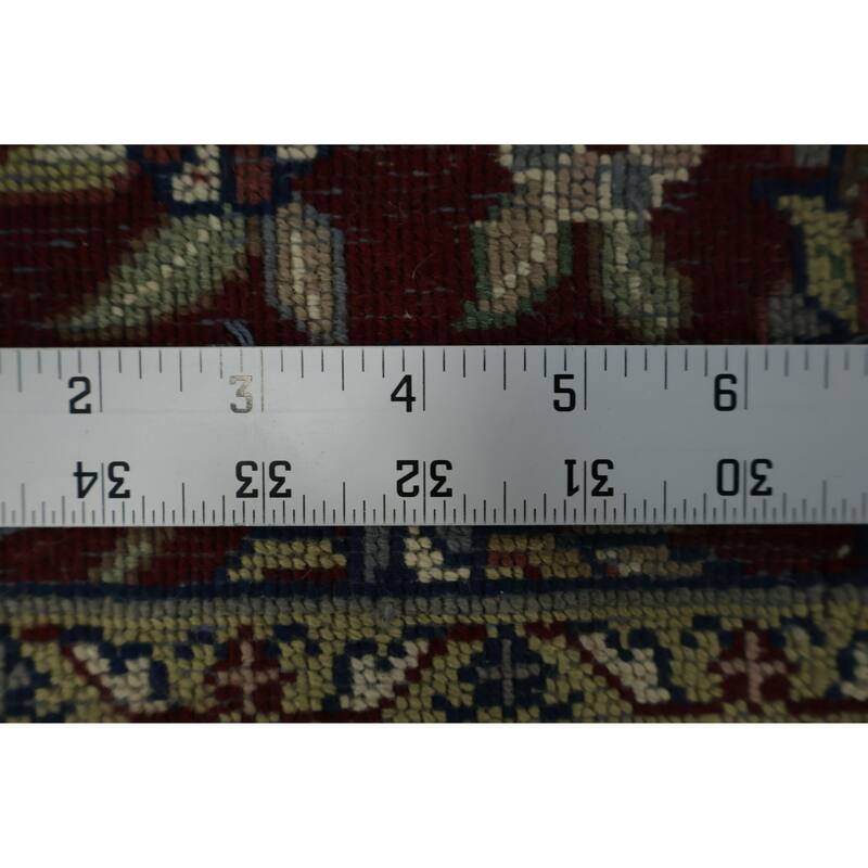 Hand Knotted Oriental 100% Wool Carpet Traditional All-Over Red Agra Area Rug - 5' 9'' X 4' 0''