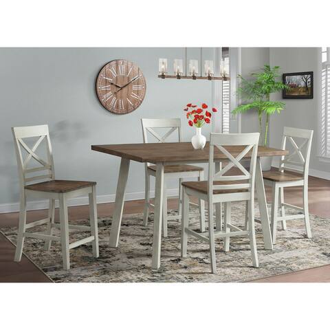 Picket House Furnishings Bedford 5PC Counter Height Dining Set-Table & Four Chairs