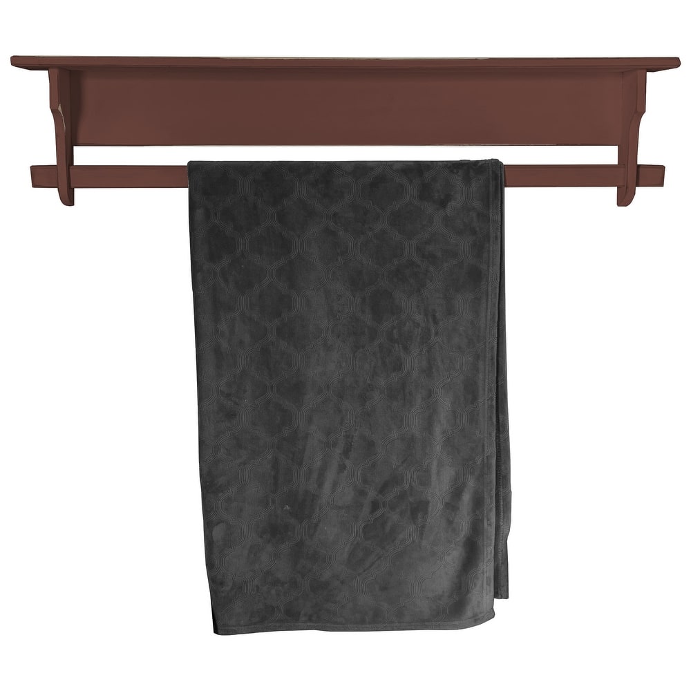 Farmhouse Shelf with Quilt Rack