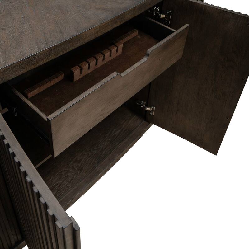 Cascade Falls Satin Espresso Buffet for Dining Room Storage - Width 72" x Depth 18" x Height 36"