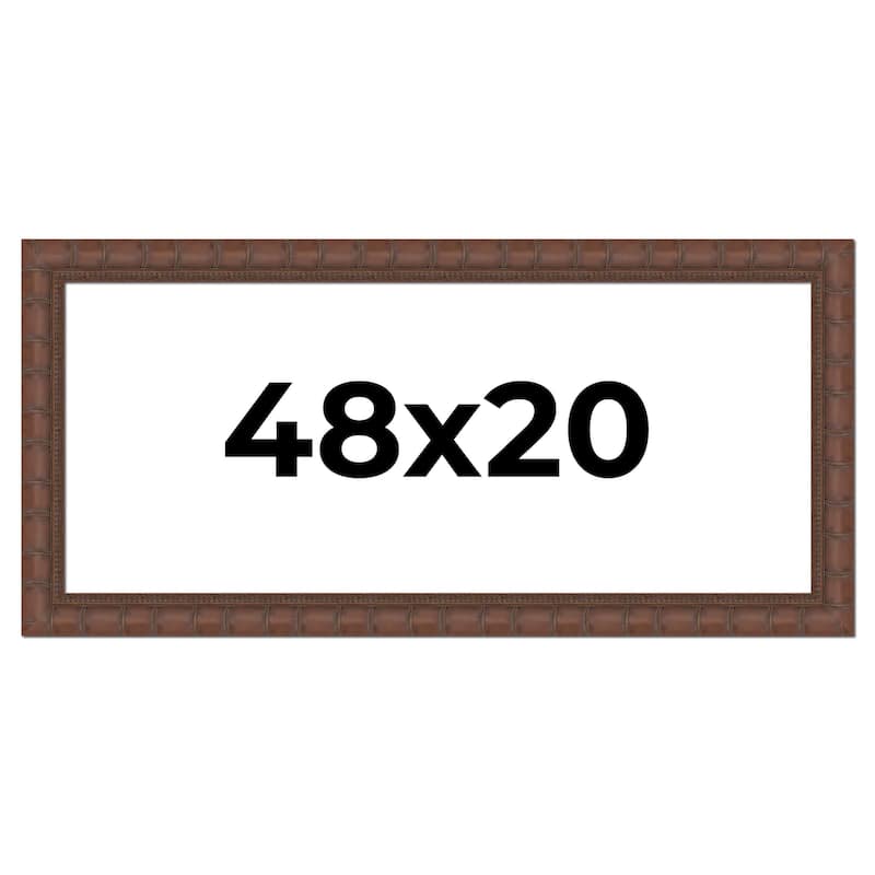 48x20 Frame Pewter Solid Wood Picture Frame Width 1.625 Inches | Interior Frame Depth 0.6875 Inches