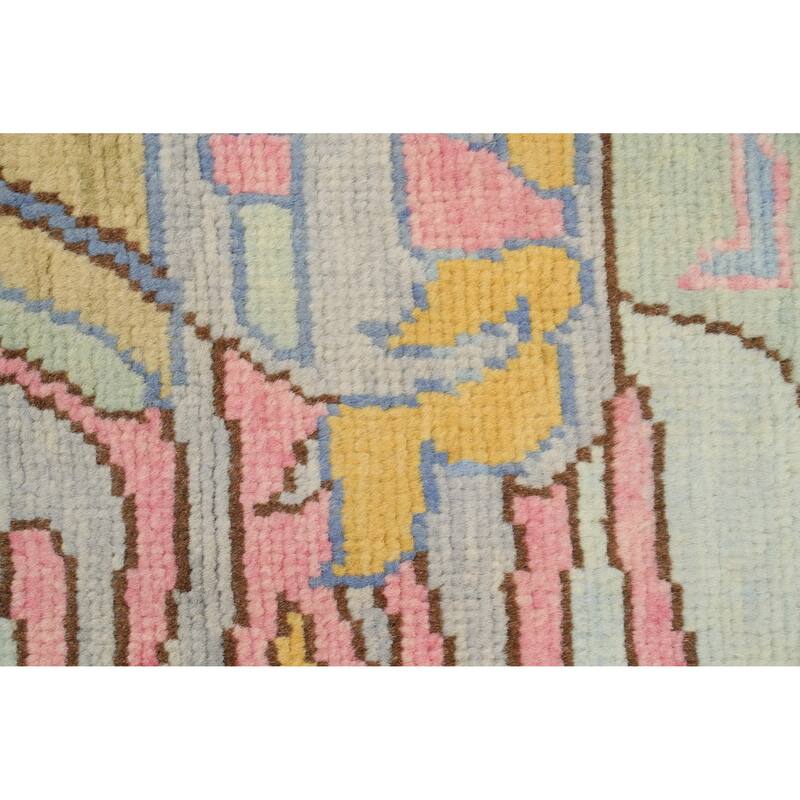 Hand Knotted Oriental 100% Wool Carpet Modern Geometric Green Gabbeh Area Rug - 11' 11'' X 8' 10''