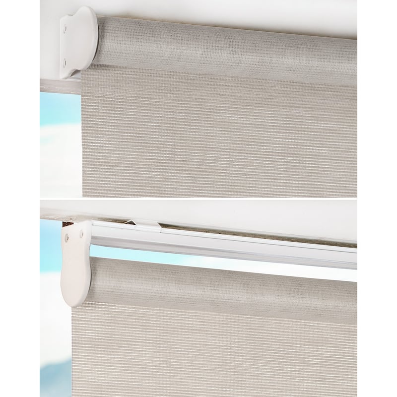 CHICOLOGY Privacy Cordless Roller Shades Snap-N'-Glide-Felton Sand
