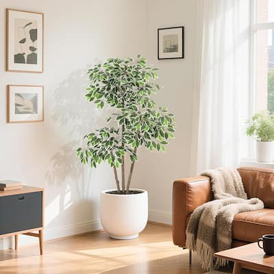 Artificial Faux Floor Plant, Ficus Tree for Home Decor