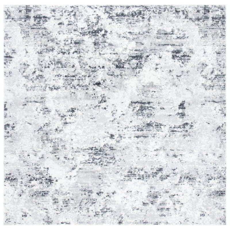 SAFAVIEH Amelia Modern Abstract Rug - 6'7" Square - Grey/Ivory - Square