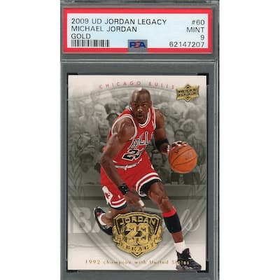 Michael Jordan 2009 Upper Deck Legacy Gold Basketball Card #60 Graded PSA 9 - 8'6" x 11'6"