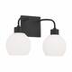 Option Matte Black/ Soft White Glass