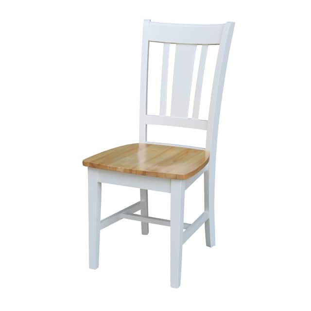 The Gray Barn Moonshine Slat Back Dining Chair (Set of Two) - White/Natural
