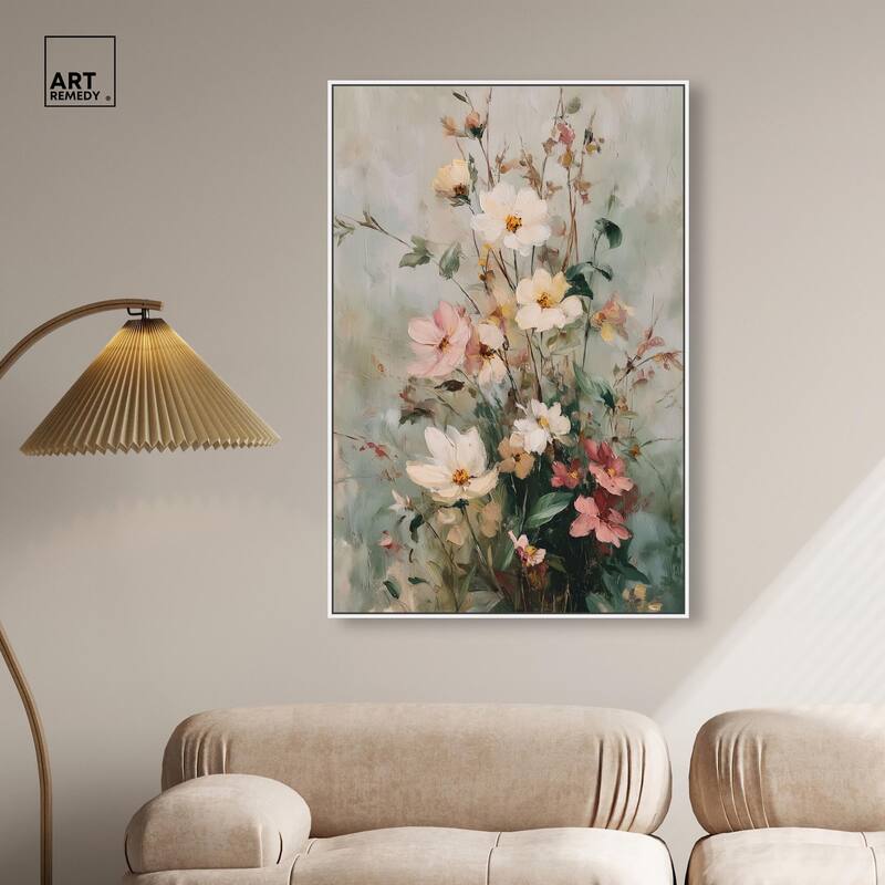 Vintage White Whispers Canvas by Art Remedy