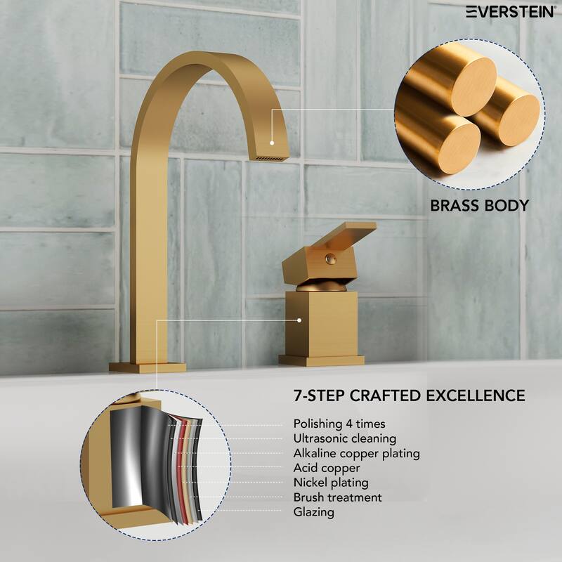 Modern Deck Mounted Bathtub Faucet Set with Diverter And Handheld Sprayer